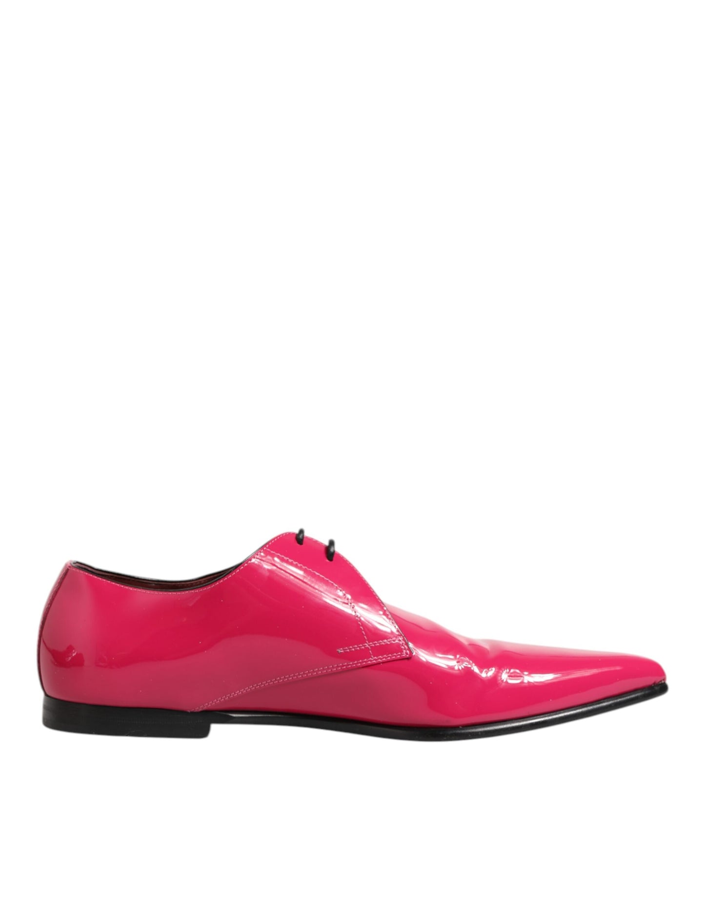 Dolce & Gabbana Pink Patent Leather Lace Up Dress Derby Shoes