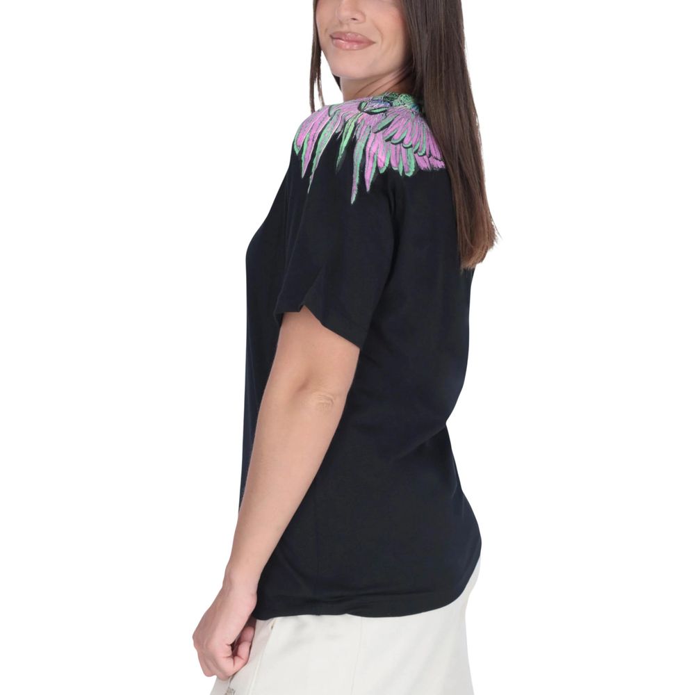 Grafschaft Mailand, schwarzes Baumwoll-T-Shirt