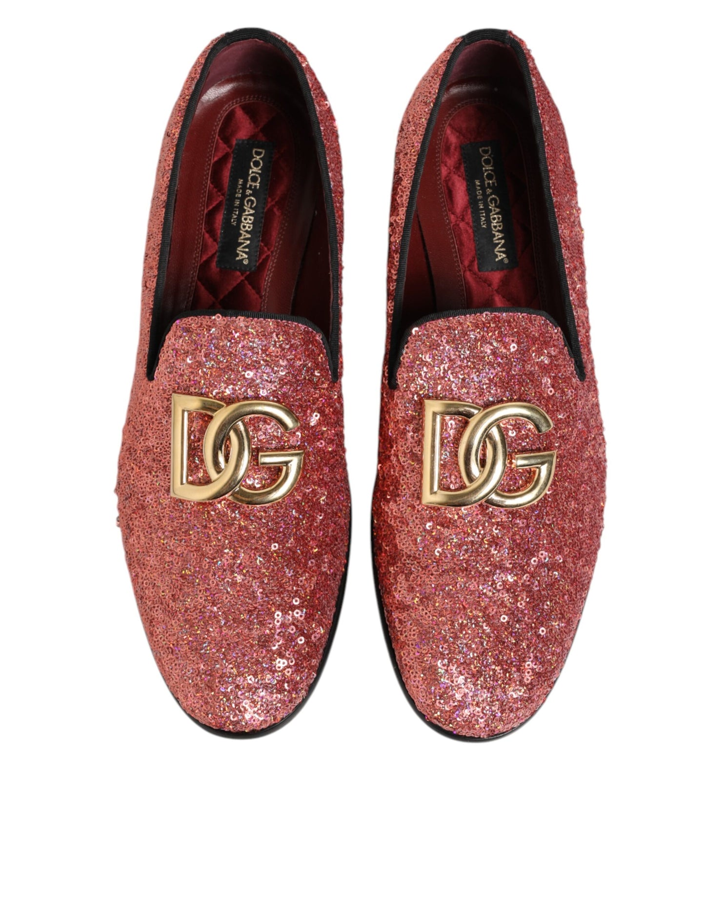 Dolce &amp; Gabbana – Loafer mit Pailletten in Rosa – Formelle Kleidung für Herren