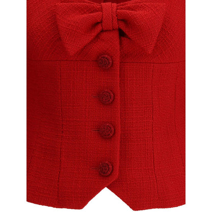 Valentino Rote Fleece-Wolle Kleidung