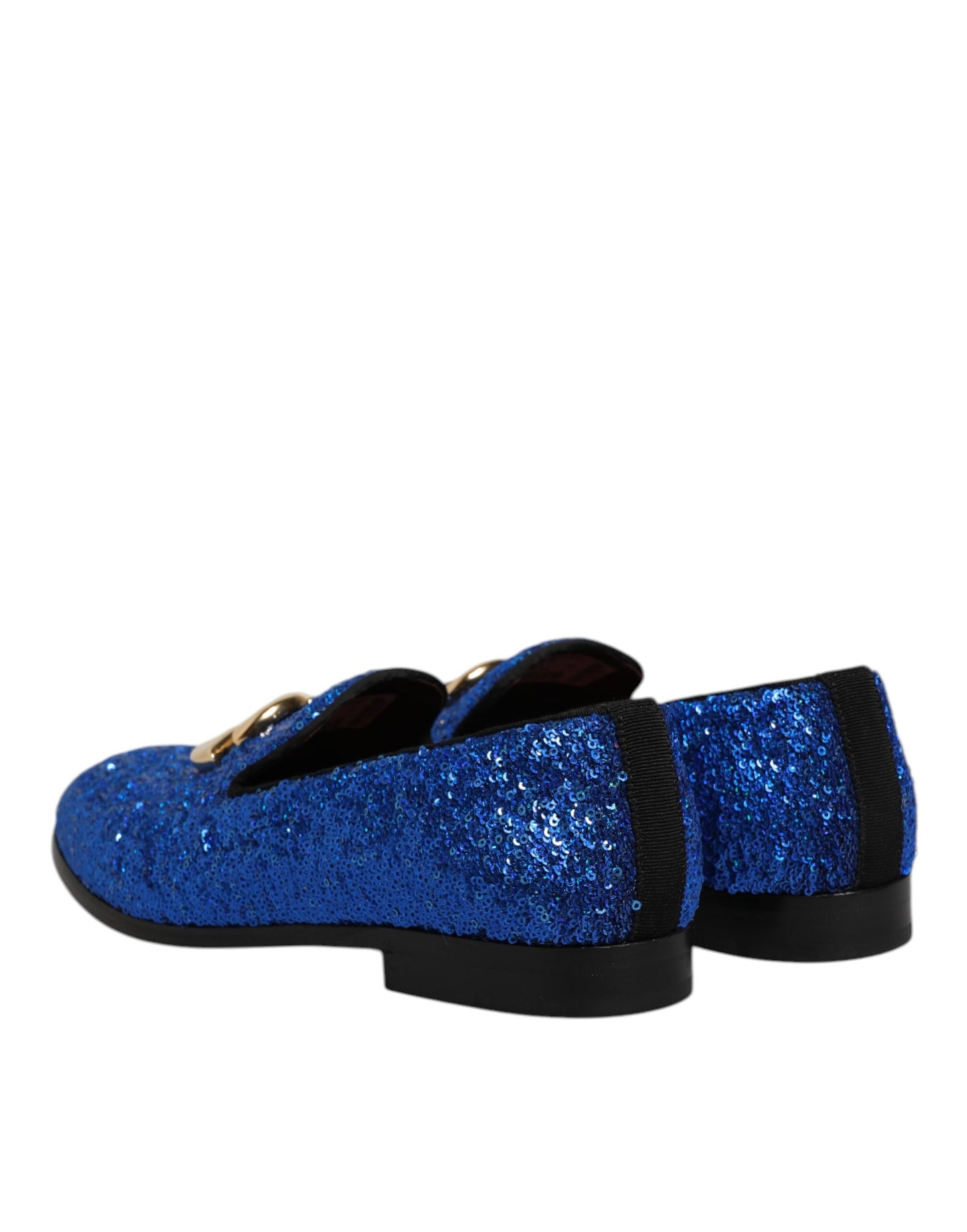 Dolce &amp; Gabbana – Blaue Loafer mit Pailletten – Formelle Kleidung – Herrenschuhe