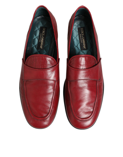 Dolce &amp; Gabbana – Slipper aus rotem Leder für Herren