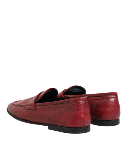 Dolce &amp; Gabbana – Slipper aus rotem Leder für Herren