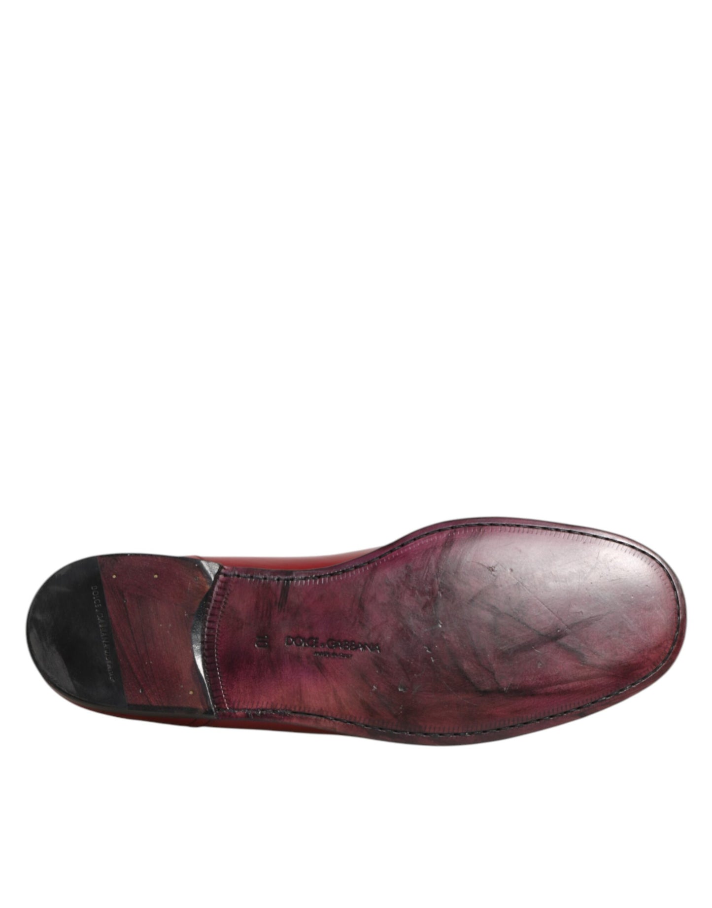 Dolce &amp; Gabbana – Slipper aus rotem Leder für Herren