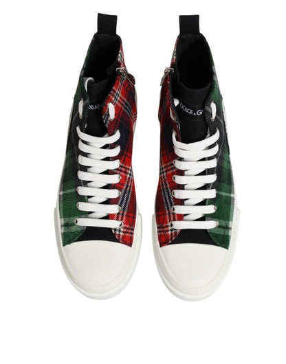 Dolce &amp; Gabbana Mehrfarbige High-Top-Sneakers aus Baumwolle für Herren