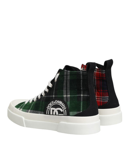 Dolce &amp; Gabbana Mehrfarbige High-Top-Sneakers aus Baumwolle für Herren