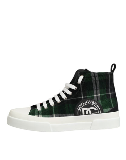 Dolce &amp; Gabbana Mehrfarbige High-Top-Sneakers aus Baumwolle für Herren