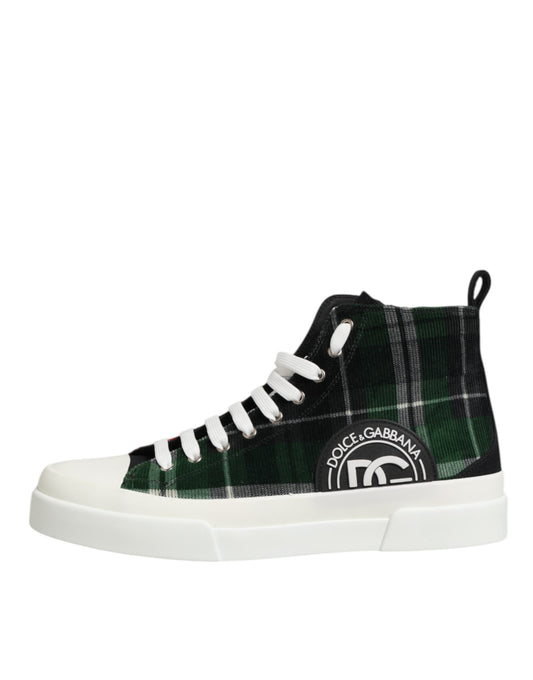 Dolce &amp; Gabbana Mehrfarbige High-Top-Sneakers aus Baumwolle für Herren