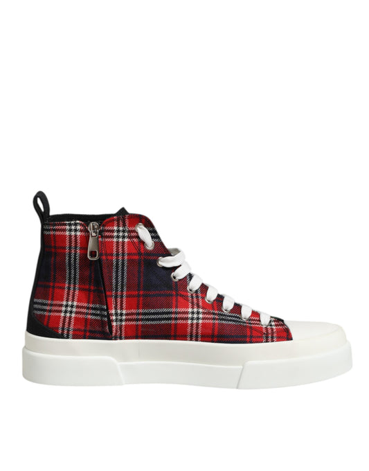 Dolce &amp; Gabbana Mehrfarbige High-Top-Sneakers aus Baumwolle für Herren
