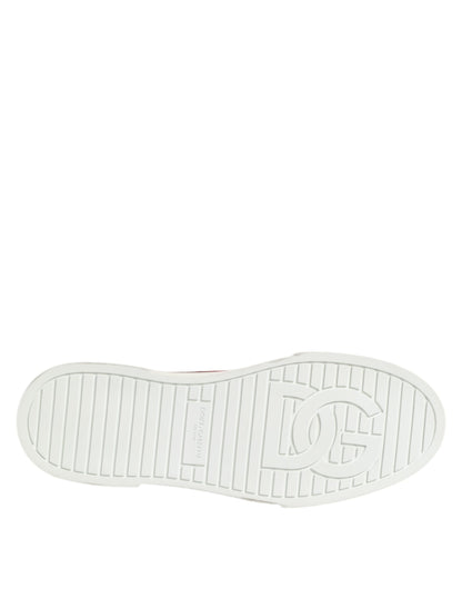 Dolce & Gabbana Multicolor Cotton High Top Men Sneakers Shoes