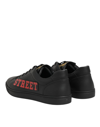 Dolce &amp; Gabbana Schwarz Street Life Low Top Herren Sneakers Schuhe