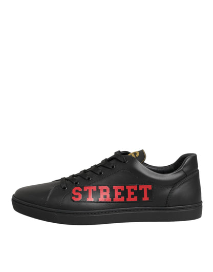 Dolce &amp; Gabbana Schwarz Street Life Low Top Herren Sneakers Schuhe