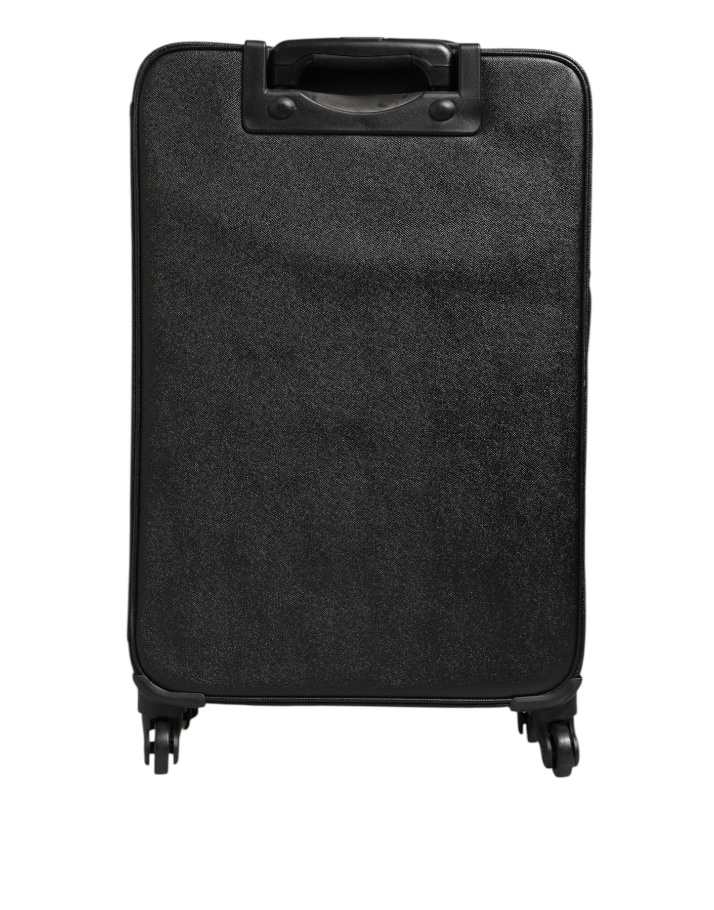 Dolce & Gabbana Gray Leather Logo Plaque Trolley Travel Wheel Men Suitcase Bag