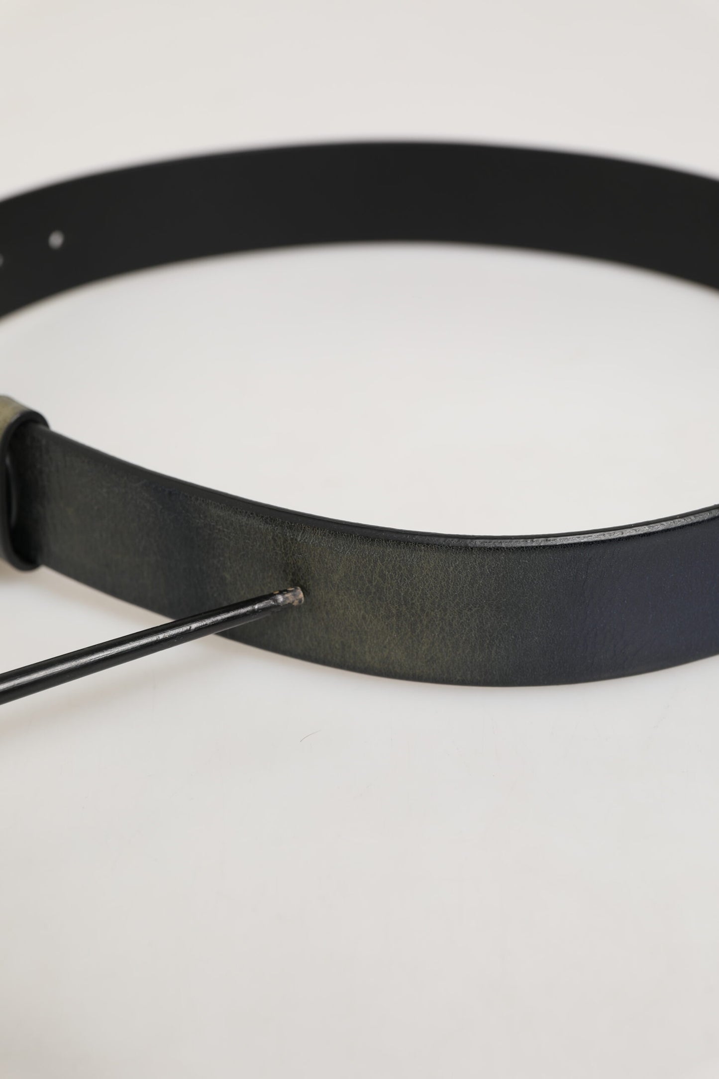 Dolce &amp; Gabbana Schwarzer klassischer silberner Metallgürtel mit DG-Logoschnalle