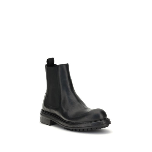 Dolce &amp; Gabbana Chelsea Boots aus schwarzem Kalbsleder (Bos Taurus)