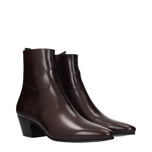 Rote Lederstiefeletten von Celine