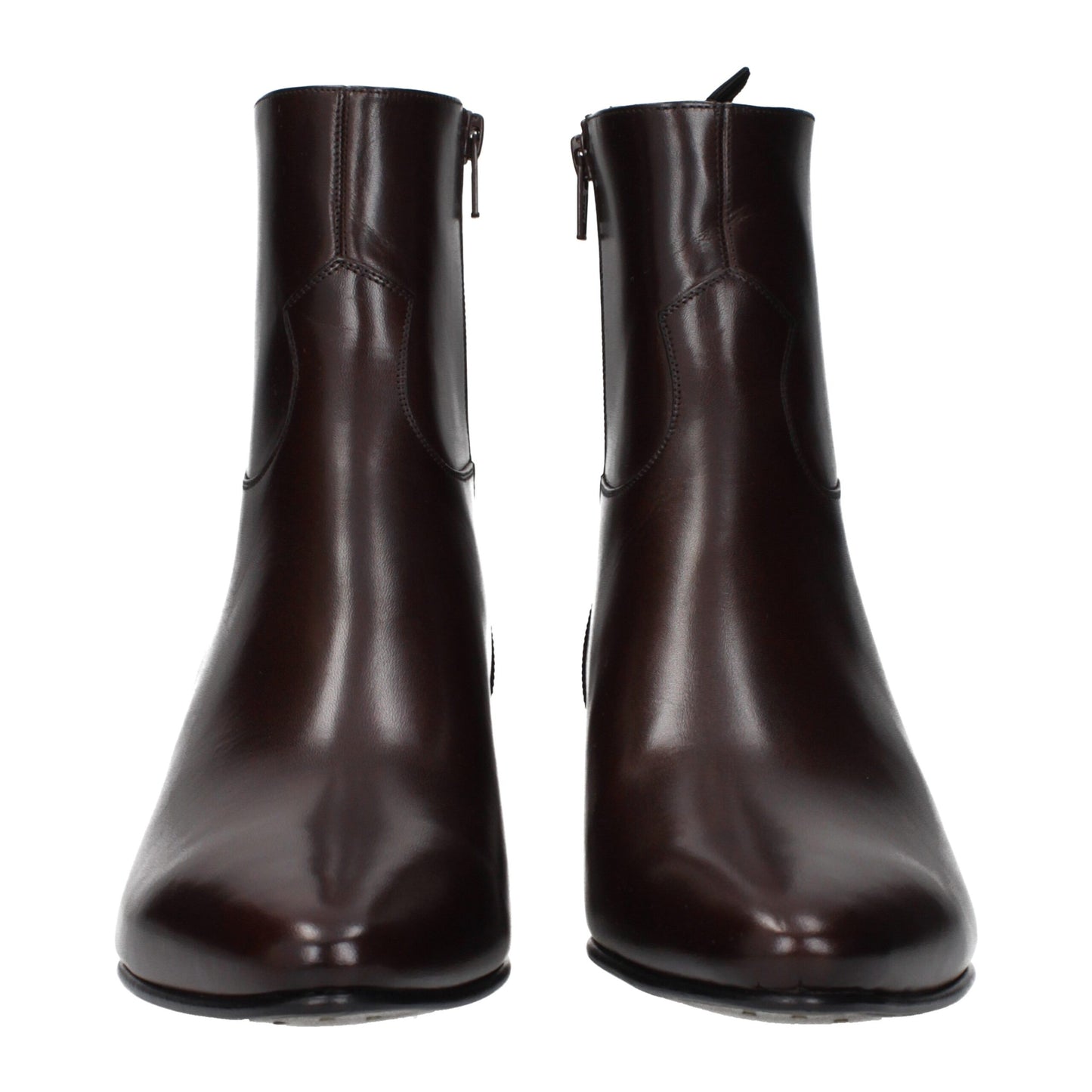 Rote Lederstiefeletten von Celine