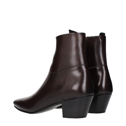 Rote Lederstiefeletten von Celine
