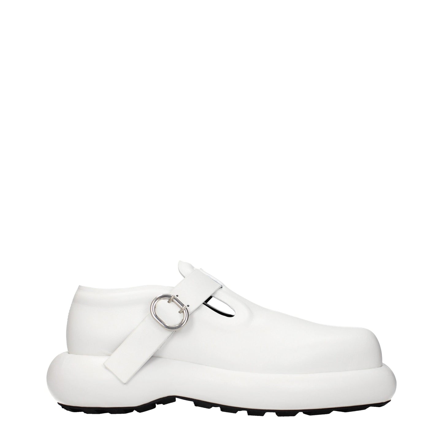 Jil Sander – Slipper aus weißem Leder