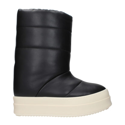Rick Owens – Schwarze Lederstiefeletten