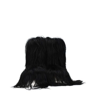 Rick Owens – Schwarze Pelzstiefeletten