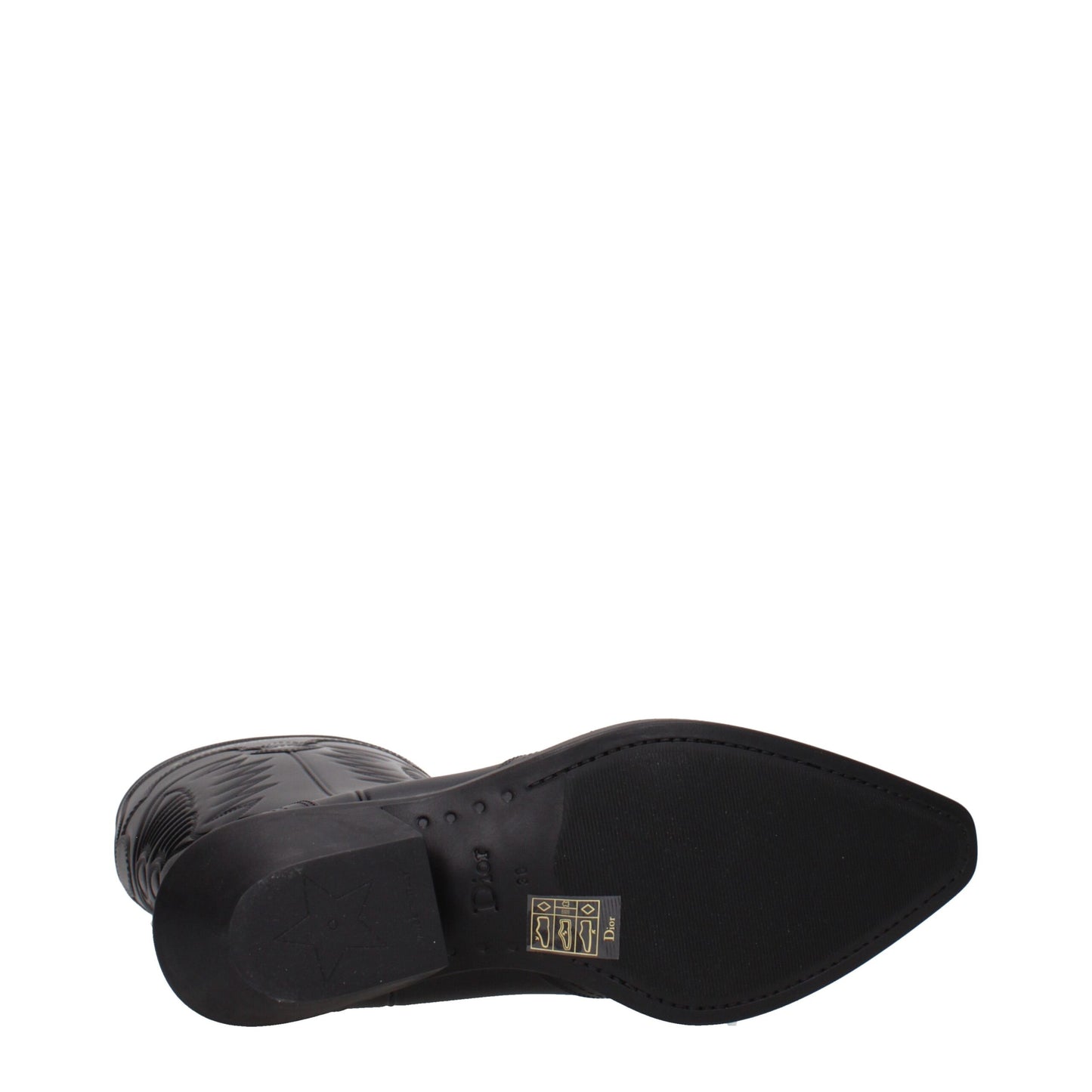 Christian Dior Schwarze Baumwollstiefel