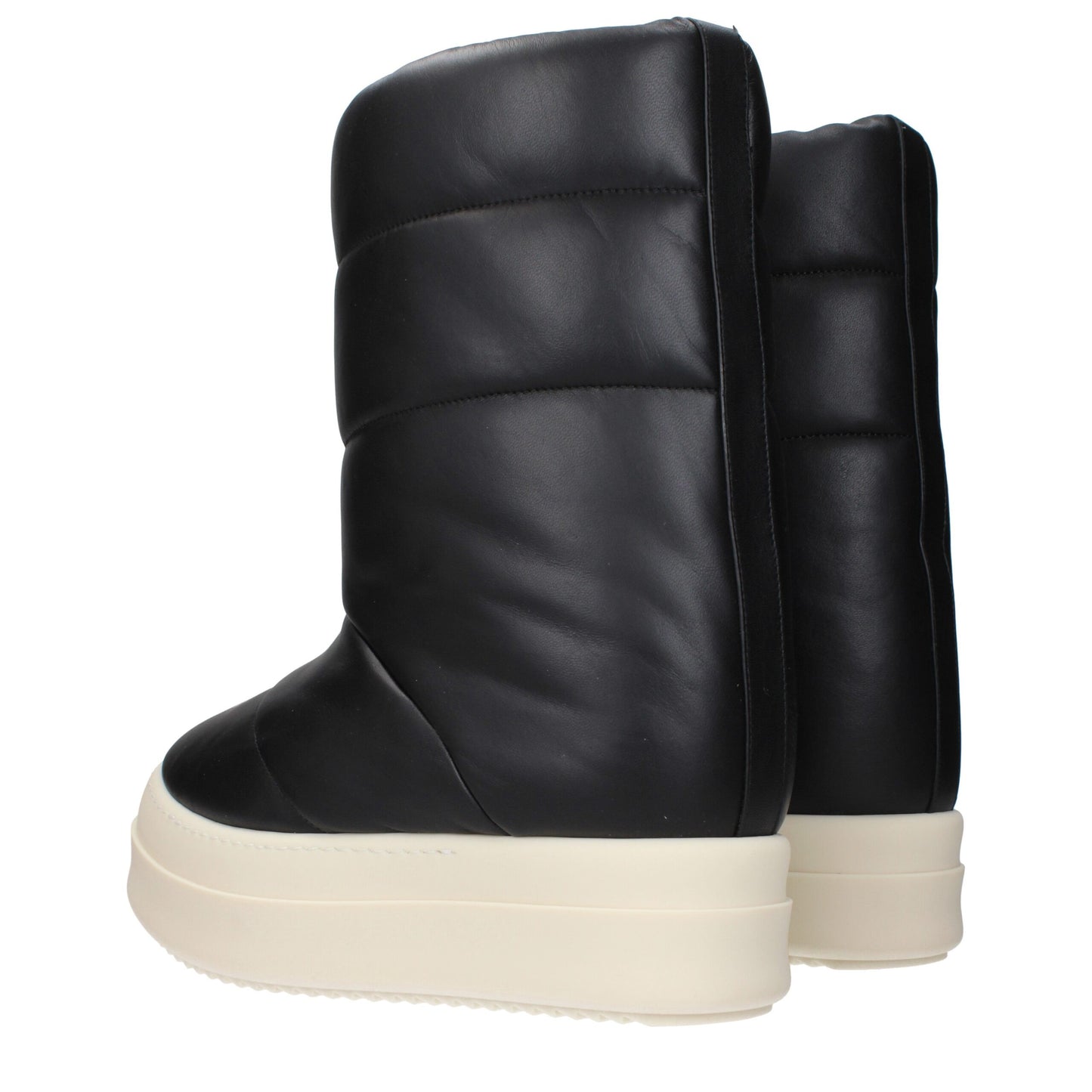 Rick Owens – Schwarze Lederstiefeletten