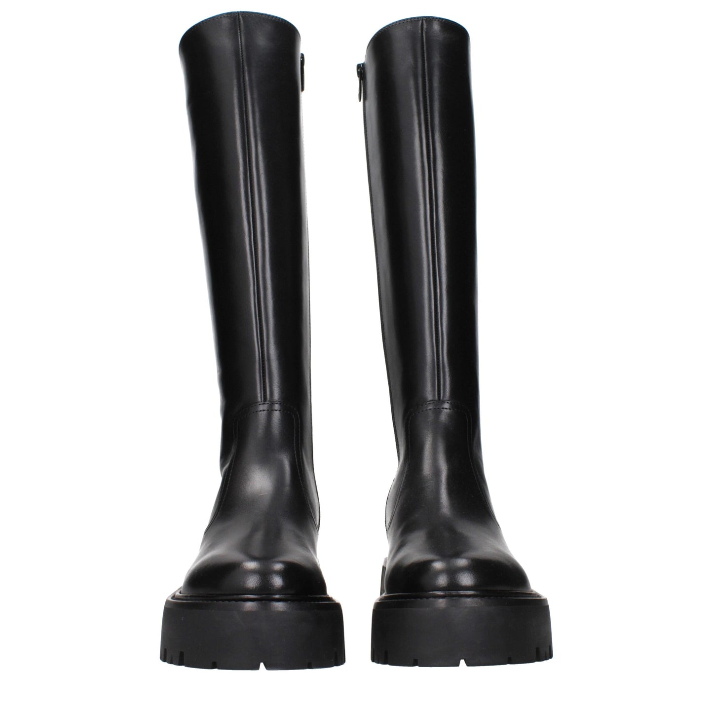 Schwarze Lederstiefeletten von Celine