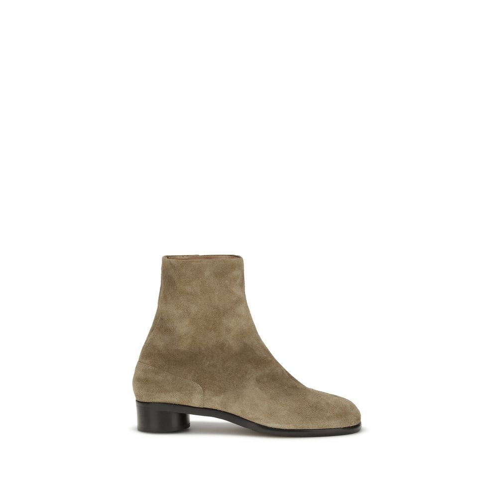 Margiela Beigefarbene Leder-Ankle-Boots