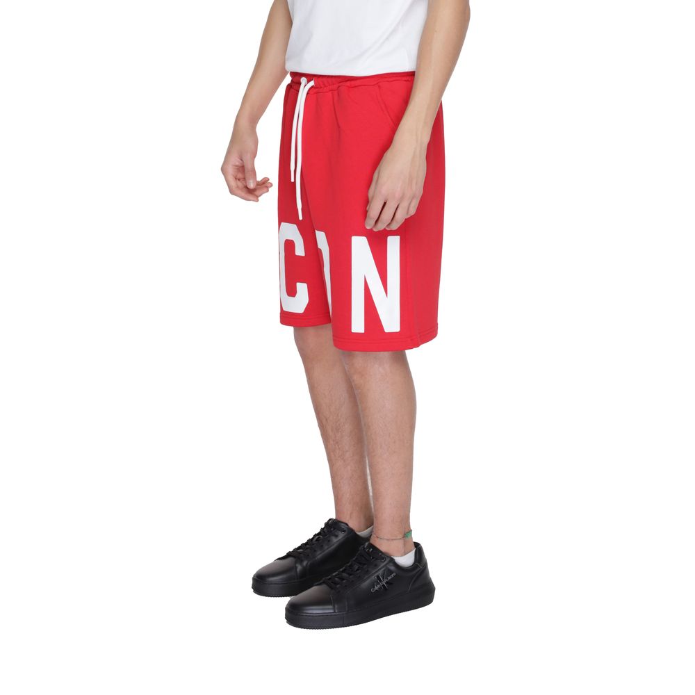 Icon Rote Baumwoll-Bermudashorts