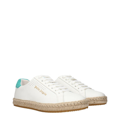 Palm Angels Weiße Leder-Sneaker mit niedrigem Schaft