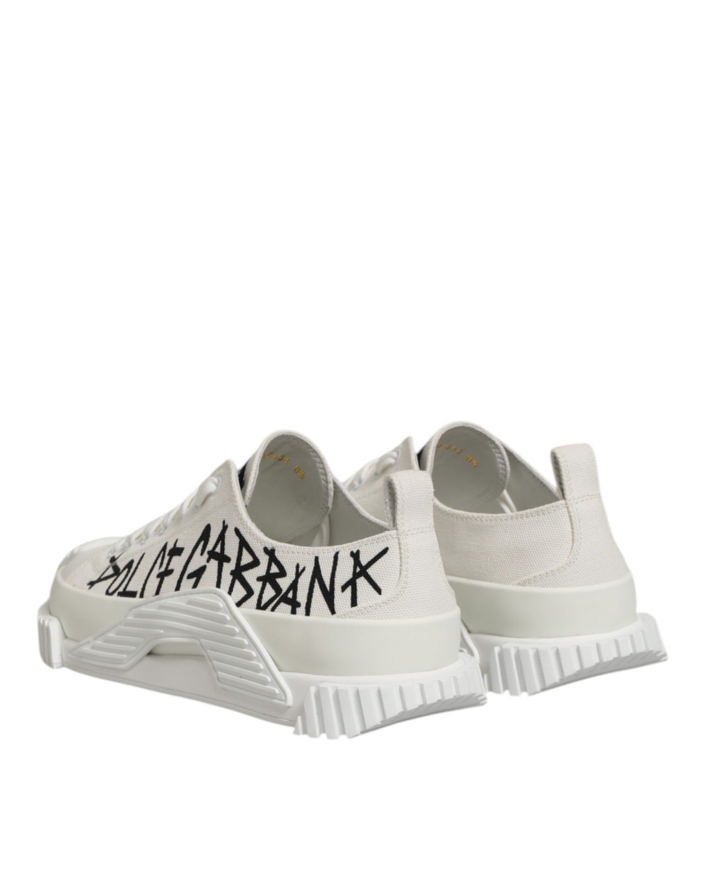 Dolce &amp; Gabbana – Weiße NS1-Sneaker aus Baumwolle mit niedrigem Schaft