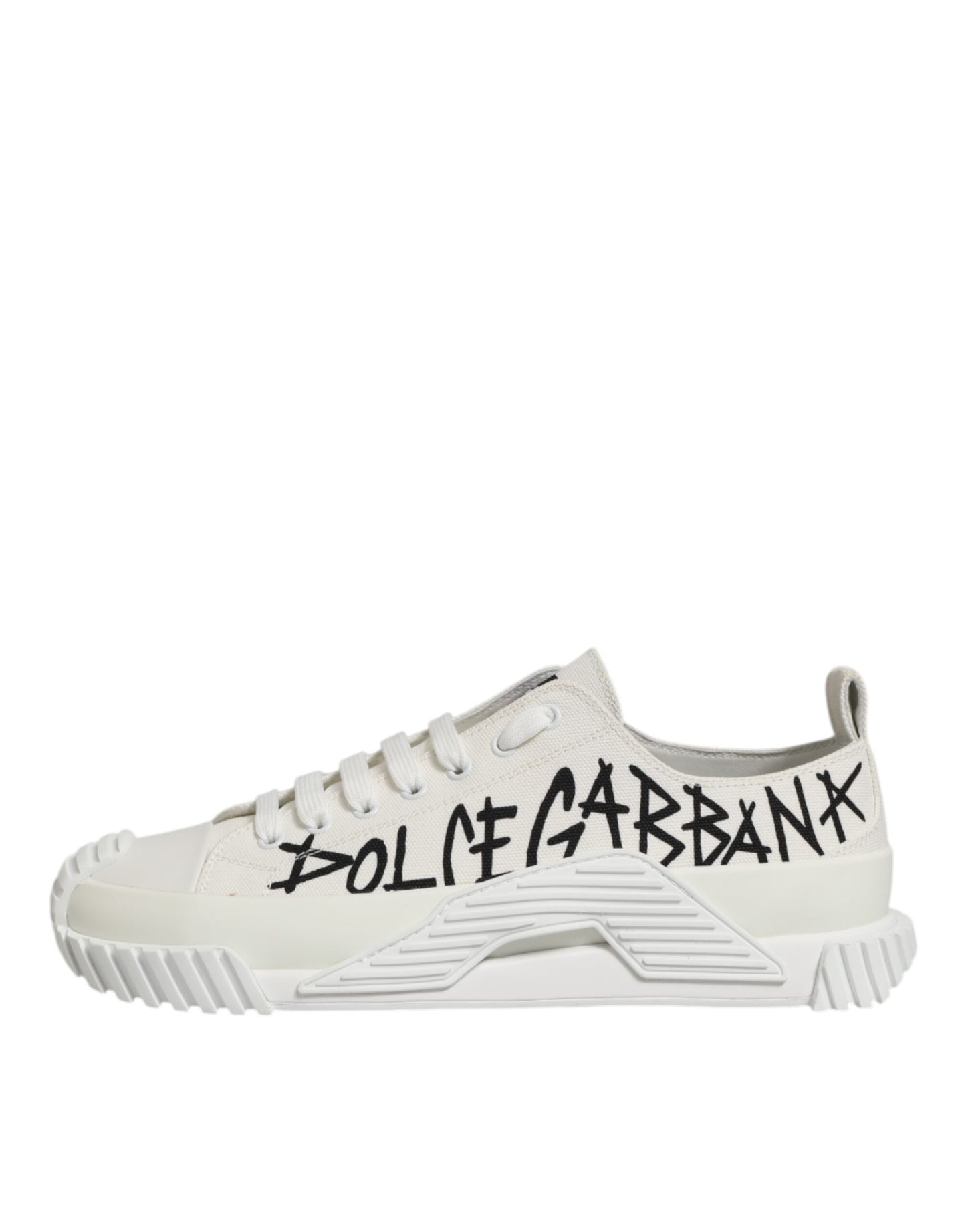 Dolce &amp; Gabbana – Weiße NS1-Sneaker aus Baumwolle mit niedrigem Schaft