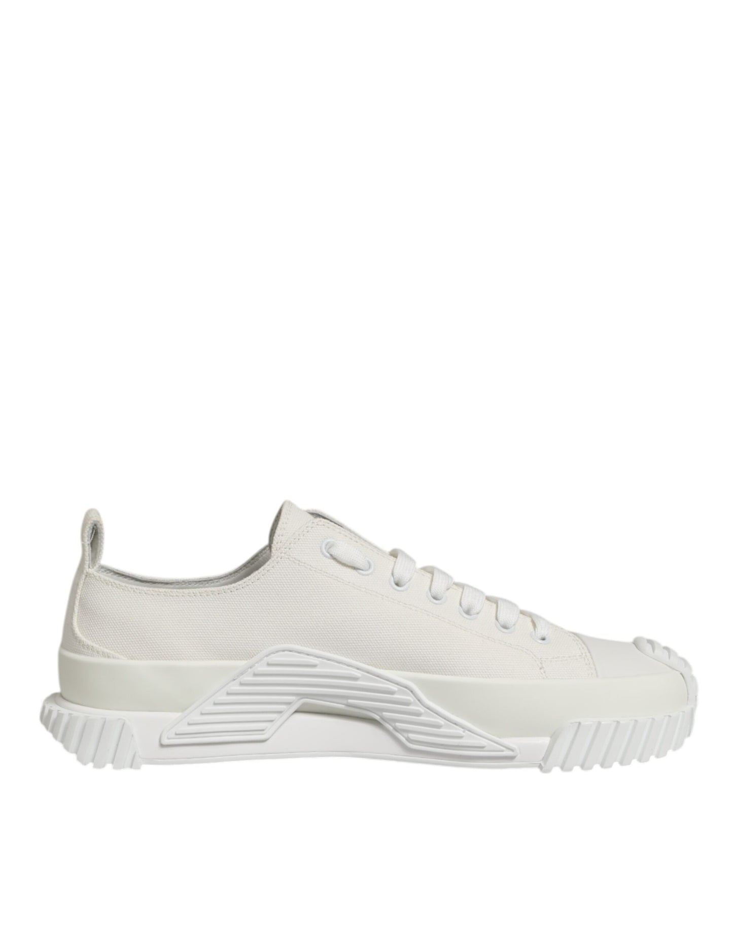 Dolce &amp; Gabbana – Weiße NS1-Sneaker aus Baumwolle mit niedrigem Schaft