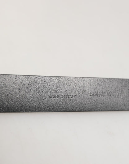 Dolce &amp; Gabbana Brauner Ledergürtel mit klassischer Metall-Logoschnalle