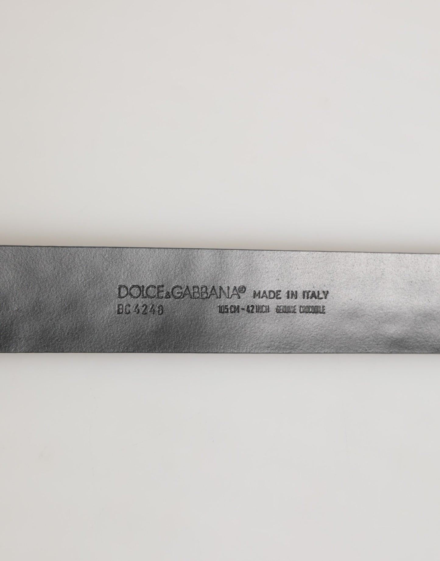 Dolce &amp; Gabbana – Schwarzer Gürtel aus exotischem Leder mit DG-Logoschnalle