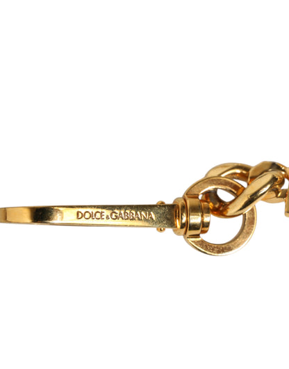 Dolce &amp; Gabbana Schwarzes Leder Perlenkette Tasche Zubehör Schultergurt