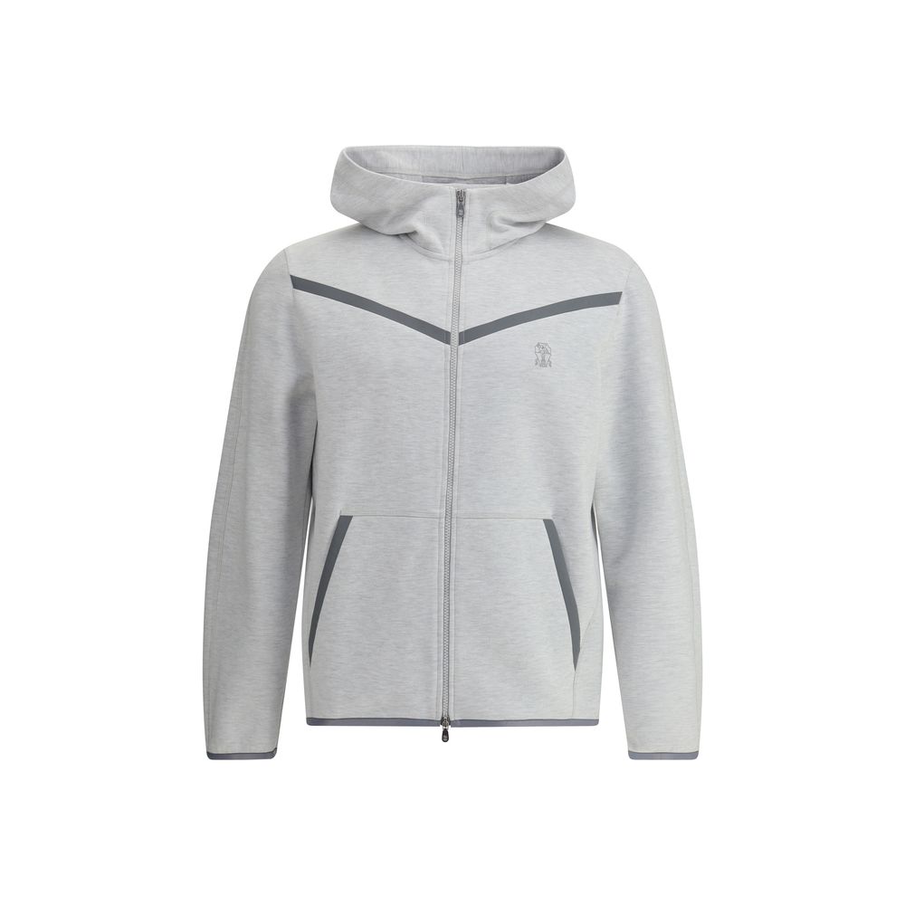 Brunello Cucinelli Graues Baumwoll-Sweatshirt
