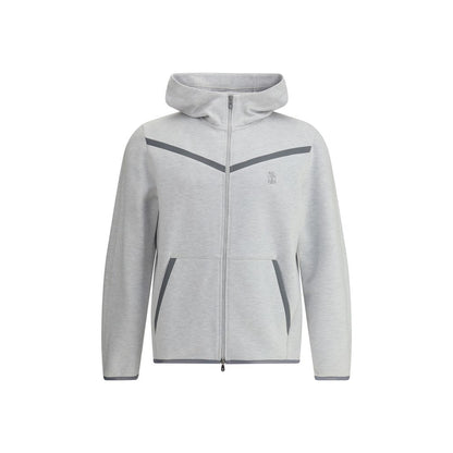 Brunello Cucinelli Graues Baumwoll-Sweatshirt