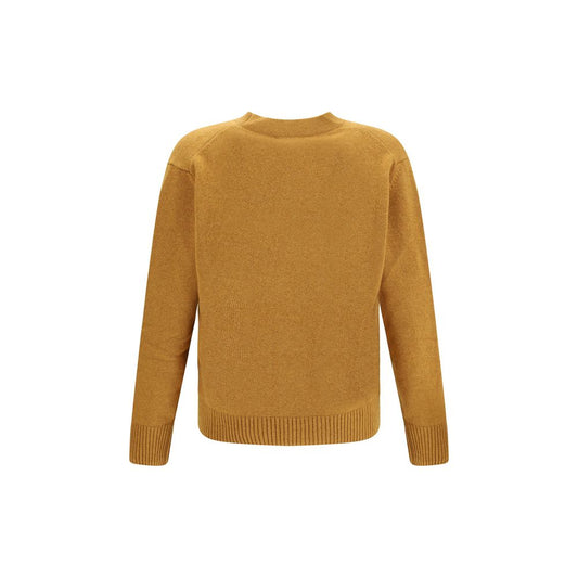 Brooksfield Yellow Fleece Wool Cardigan