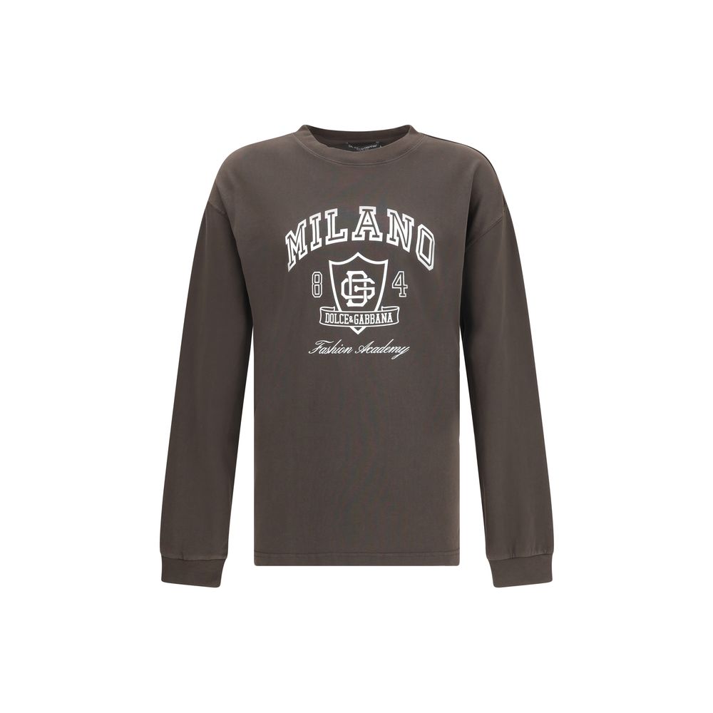 Dolce &amp; Gabbana Langarm-T-Shirt aus Baumwolle