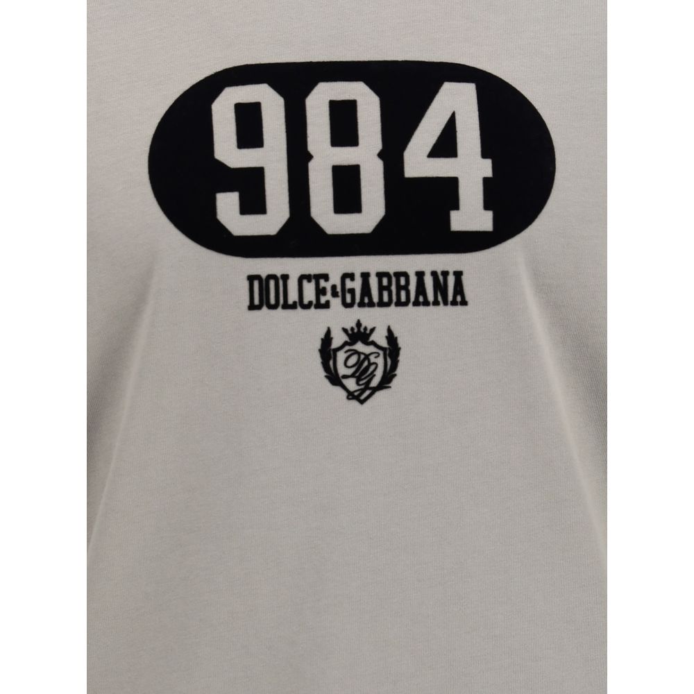 Dolce &amp; Gabbana Baumwoll-T-Shirt mit erhabenem Logo auf der Vorderseite