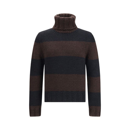 Dolce &amp; Gabbana Rollkragenpullover aus gestreifter Wollmischung