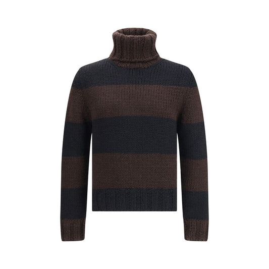 Dolce &amp; Gabbana Rollkragenpullover aus gestreifter Wollmischung