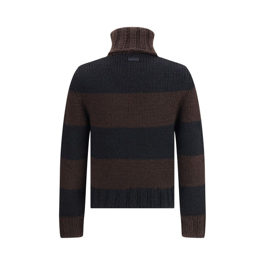 Dolce &amp; Gabbana Rollkragenpullover aus gestreifter Wollmischung