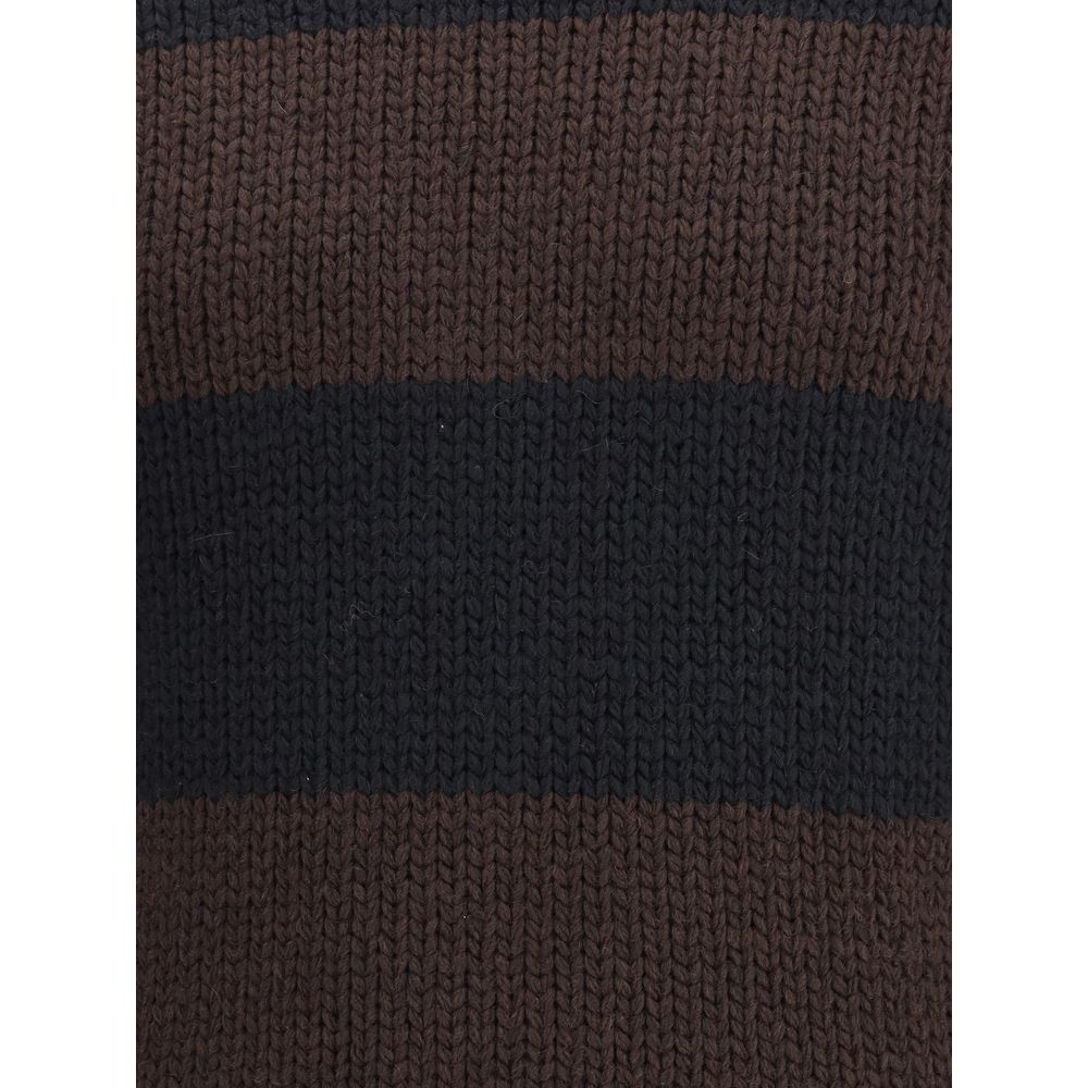 Dolce &amp; Gabbana Rollkragenpullover aus gestreifter Wollmischung
