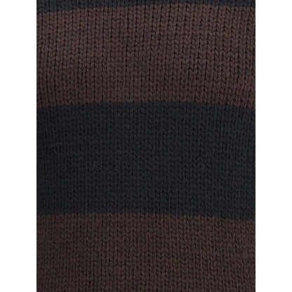 Dolce &amp; Gabbana Rollkragenpullover aus gestreifter Wollmischung
