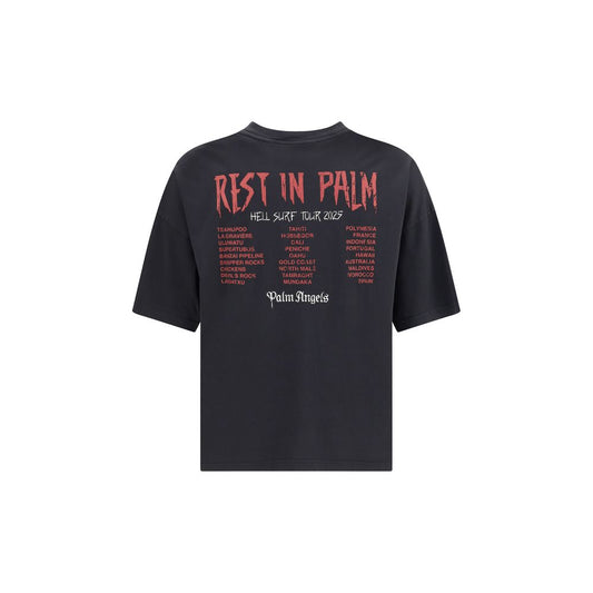Palm Angels – T-Shirt aus Baumwolle mit „Rest in Palm“-Print