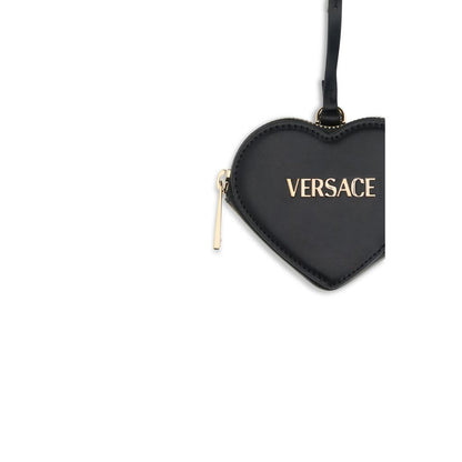 Versace Schwarzes Lederportemonnaie