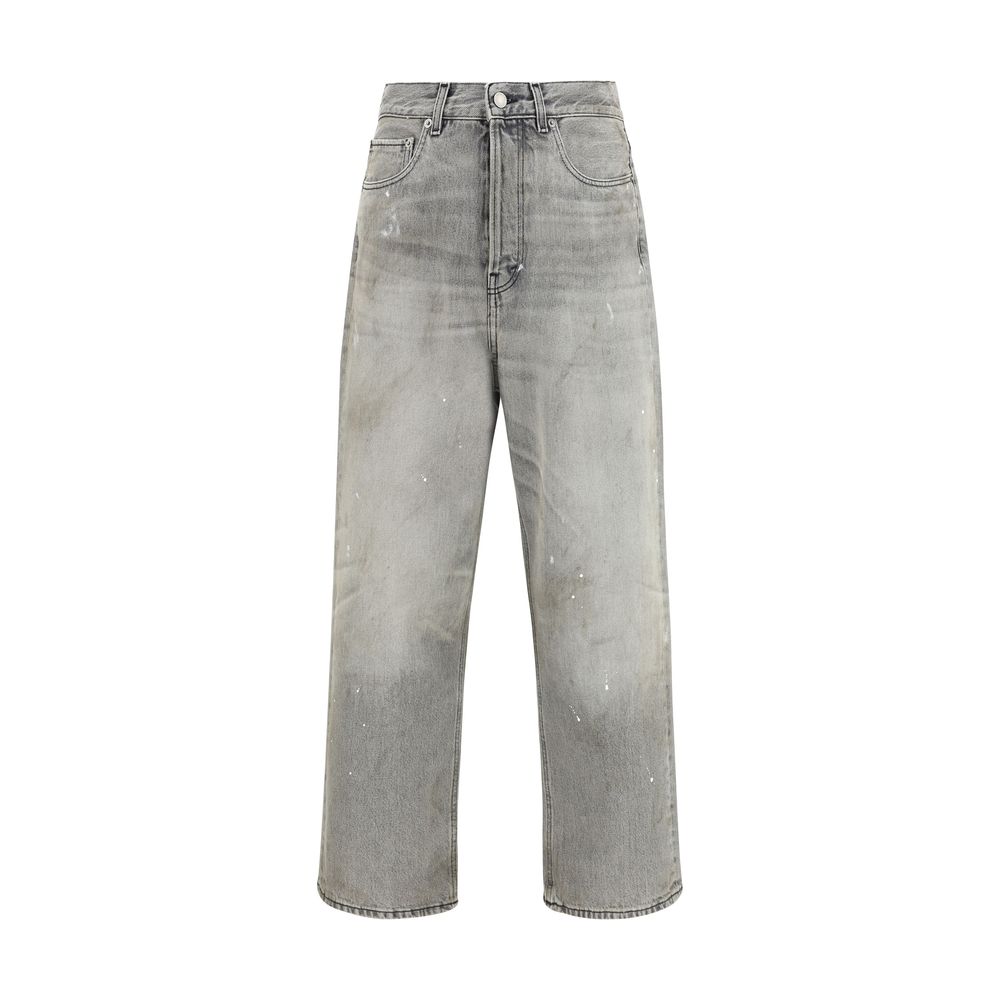 Haikure Graue Baumwoll-Jeans mit geradem Bein